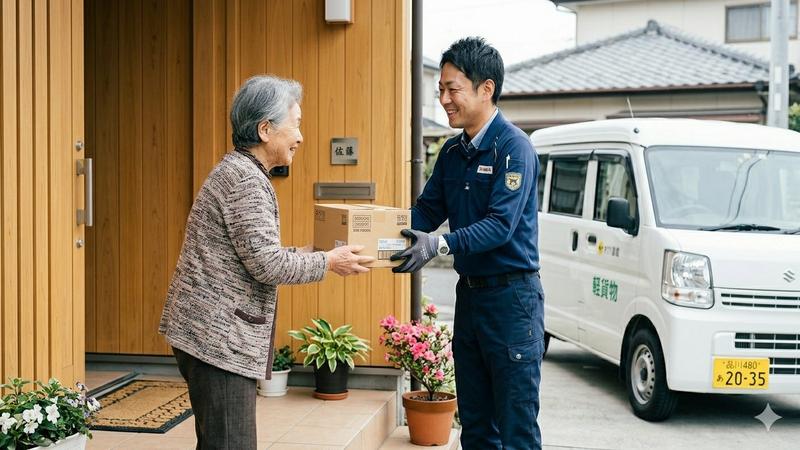 荷物の受け渡し